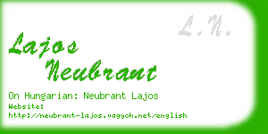 lajos neubrant business card